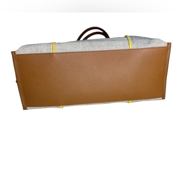 Furla Piped Trim Woven Textile Tote - Picture 9 of 13